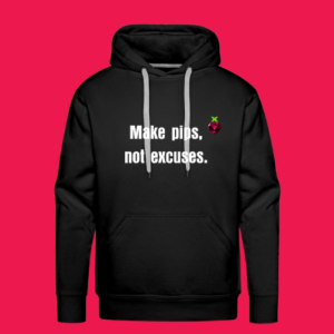 XBERRY hoodie black "make pips, not excuses"