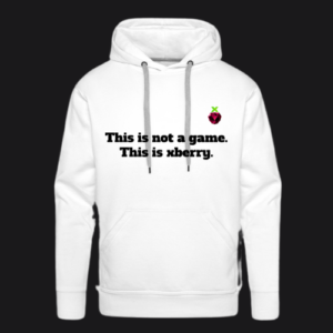 XBERRY hooddie white "this is not a game. This is xBerry"